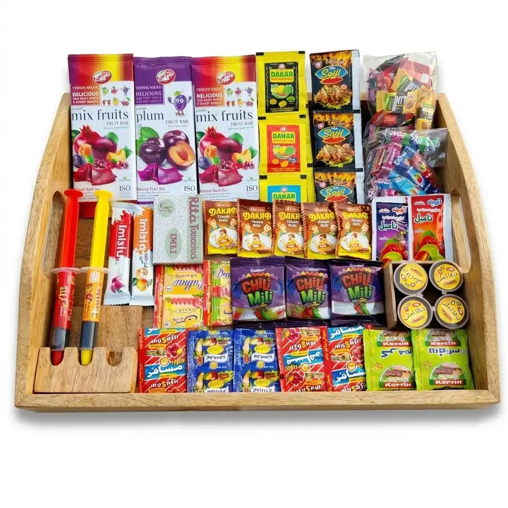 fun full pack / imported lavashak / dakar churan / sajji masala / hampa imli /sivas fruity bar / imista / rita imli / dakar chatni ball / tamil imli and many different imli