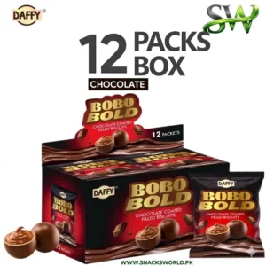 daffy | bobo bold – chocolate coated filled biscuits – 12 packs