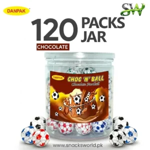 danpak | choc n ball chocolate football 120 pcs jar