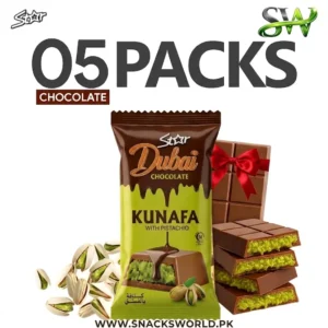 dubai kunafa chocolate with pistachio – pack of 5