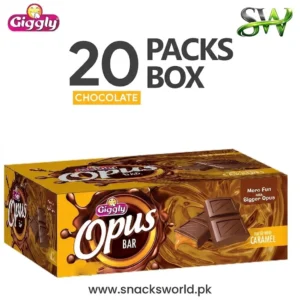 giggly | opus chocolate bar – caramel filled – 20 packs