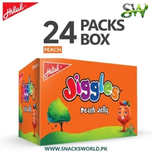 hilal jiggles peach jelly – peach flavored (24 packs)